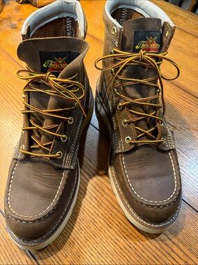 Brown Leather Thorogood Work Boots - Men's